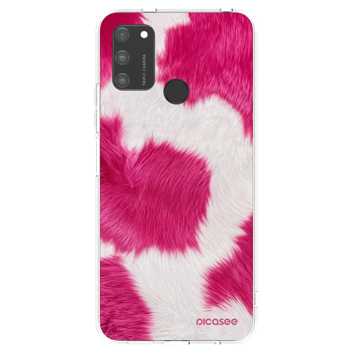 Picasee silikonski prozorni ovitek za Honor 9A - Pink Moo