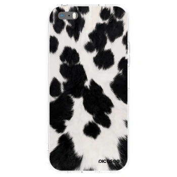 Picasee silikonski prozorni ovitek za Apple iPhone 5/5S/SE - Black Moo
