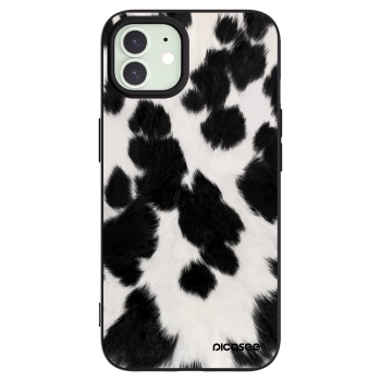 Picasee silikonski črni ovitek za Apple iPhone 12 - Black Moo