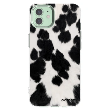 Picasee silikonski prozorni ovitek za Apple iPhone 12 - Black Moo