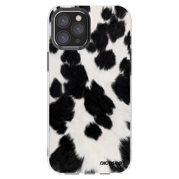 Picasee silikonski prozorni ovitek za Apple iPhone 12 Pro Max - Black Moo