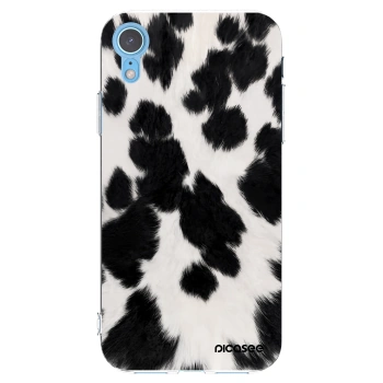 Picasee silikonski prozorni ovitek za Apple iPhone XR - Black Moo