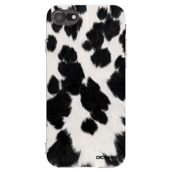 Picasee silikonski prozorni ovitek za Apple iPhone SE 2022 - Black Moo