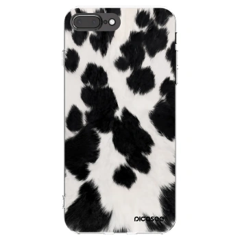 Picasee silikonski prozorni ovitek za Apple iPhone 8 Plus - Black Moo