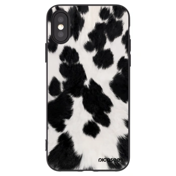 Picasee silikonski črni ovitek za Apple iPhone X/XS - Black Moo