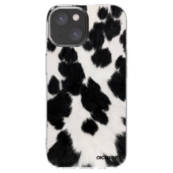 Picasee silikonski prozorni ovitek za Apple iPhone 15 - Black Moo