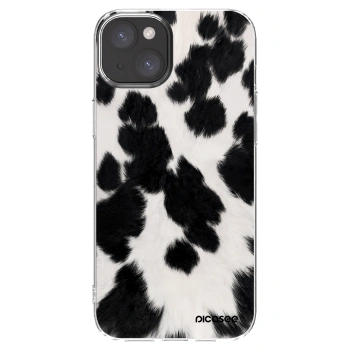 Picasee silikonski prozorni ovitek za Apple iPhone 15 Plus - Black Moo