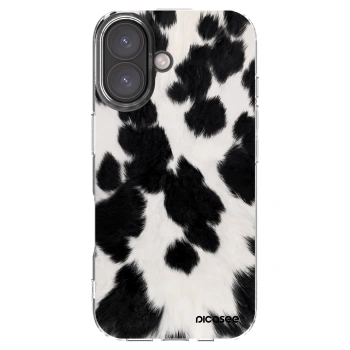 Picasee silikonski prozorni ovitek za Apple iPhone 16 - Black Moo