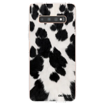 Picasee silikonski prozorni ovitek za Samsung Galaxy S10 Plus G975 - Black Moo