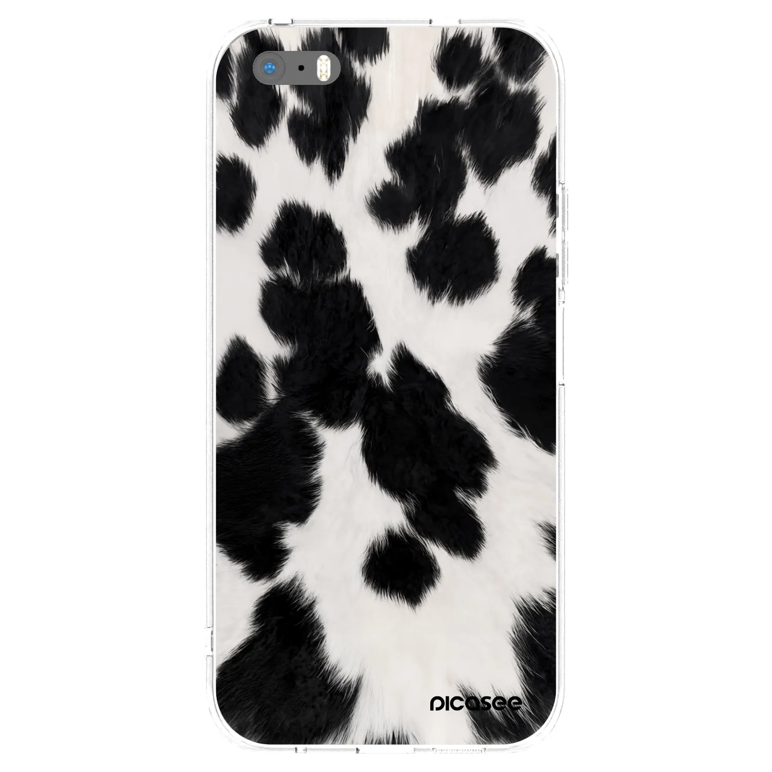 Picasee silikonski prozorni ovitek za Apple iPhone 5/5S/SE - Black Moo