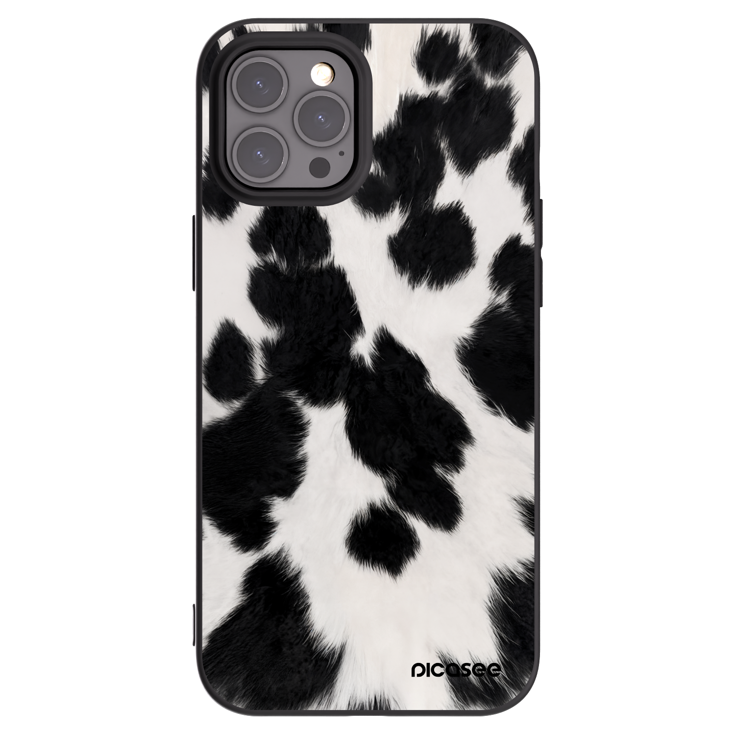 Picasee silikonski črni ovitek za Apple iPhone 12 Pro Max - Black Moo