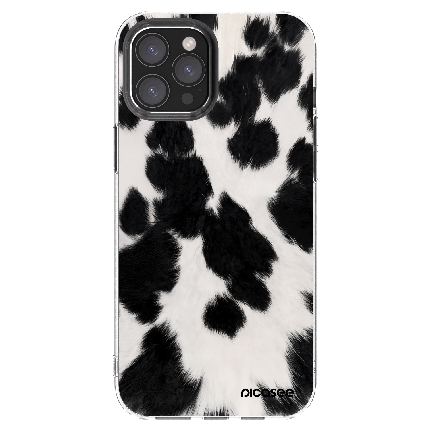 Picasee silikonski prozorni ovitek za Apple iPhone 12 Pro Max - Black Moo