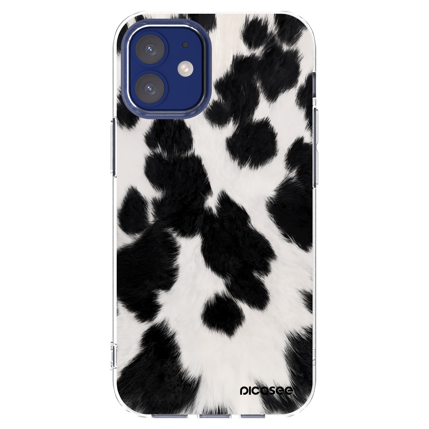 Picasee silikonski prozorni ovitek za Apple iPhone 12 mini - Black Moo