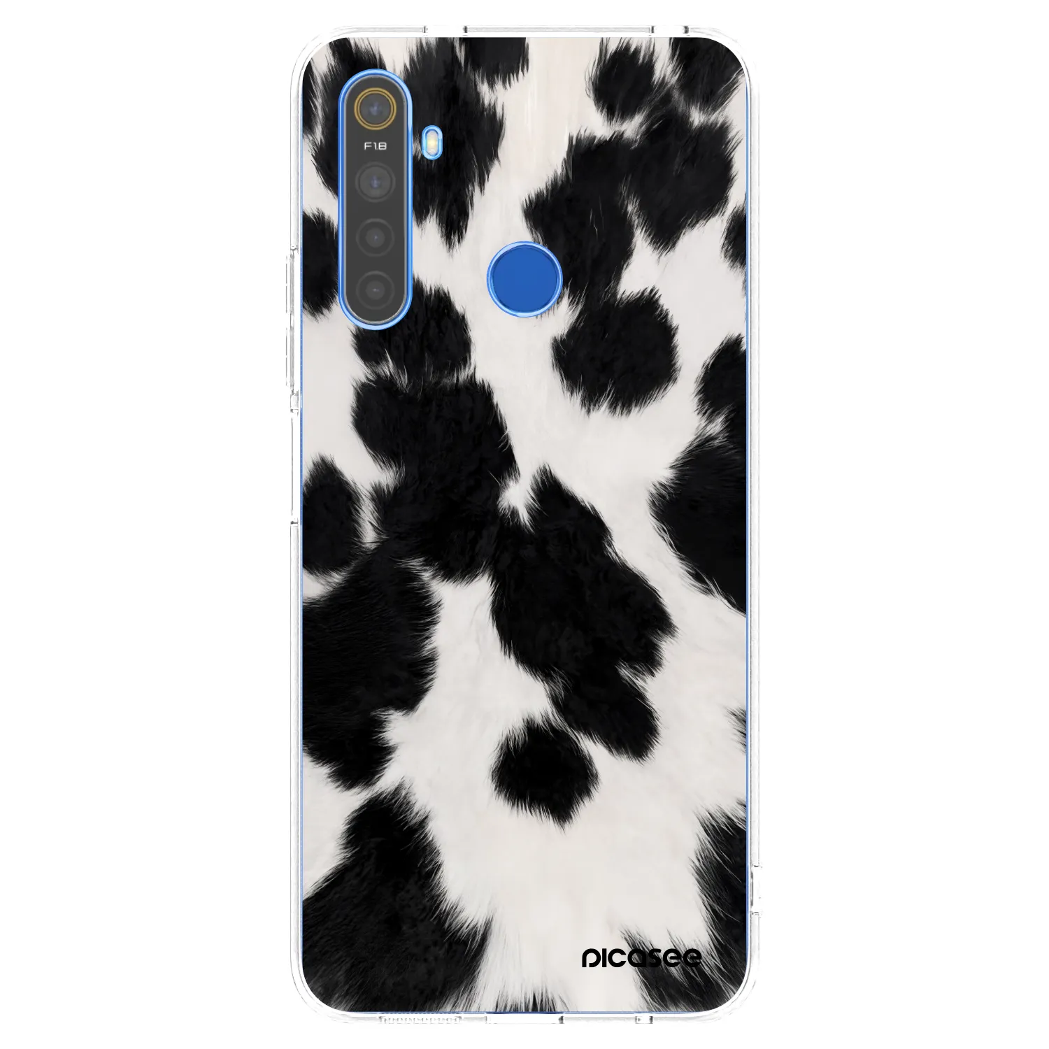 Picasee silikonski prozorni ovitek za Realme 5 - Black Moo