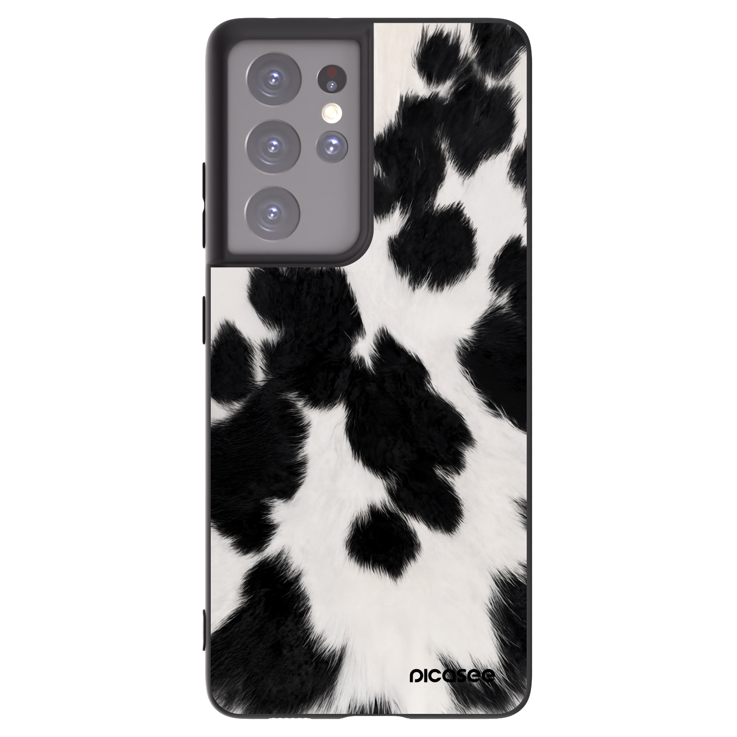 Picasee silikonski črni ovitek za Samsung Galaxy S21 Ultra 5G G998B - Black Moo