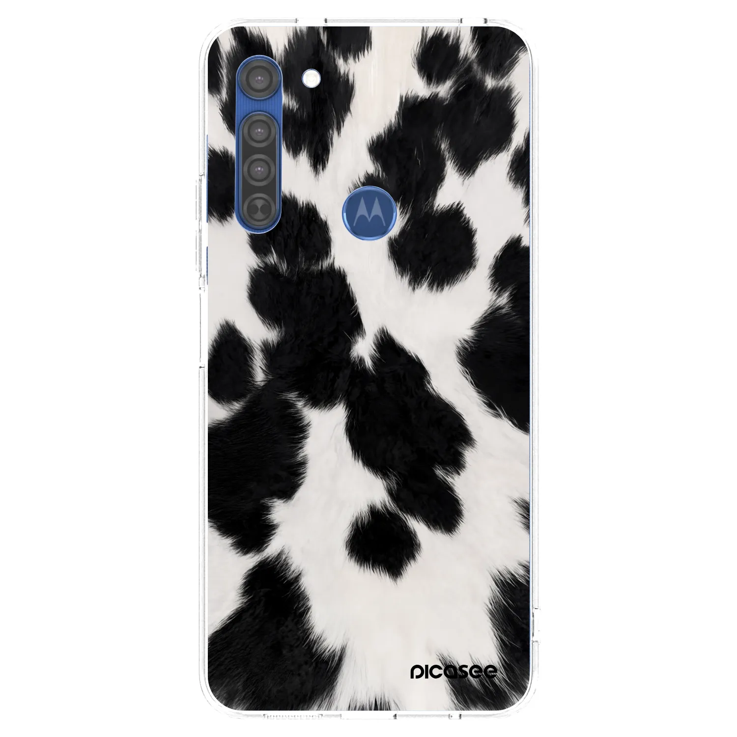 Picasee silikonski prozorni ovitek za Motorola Moto G8 - Black Moo