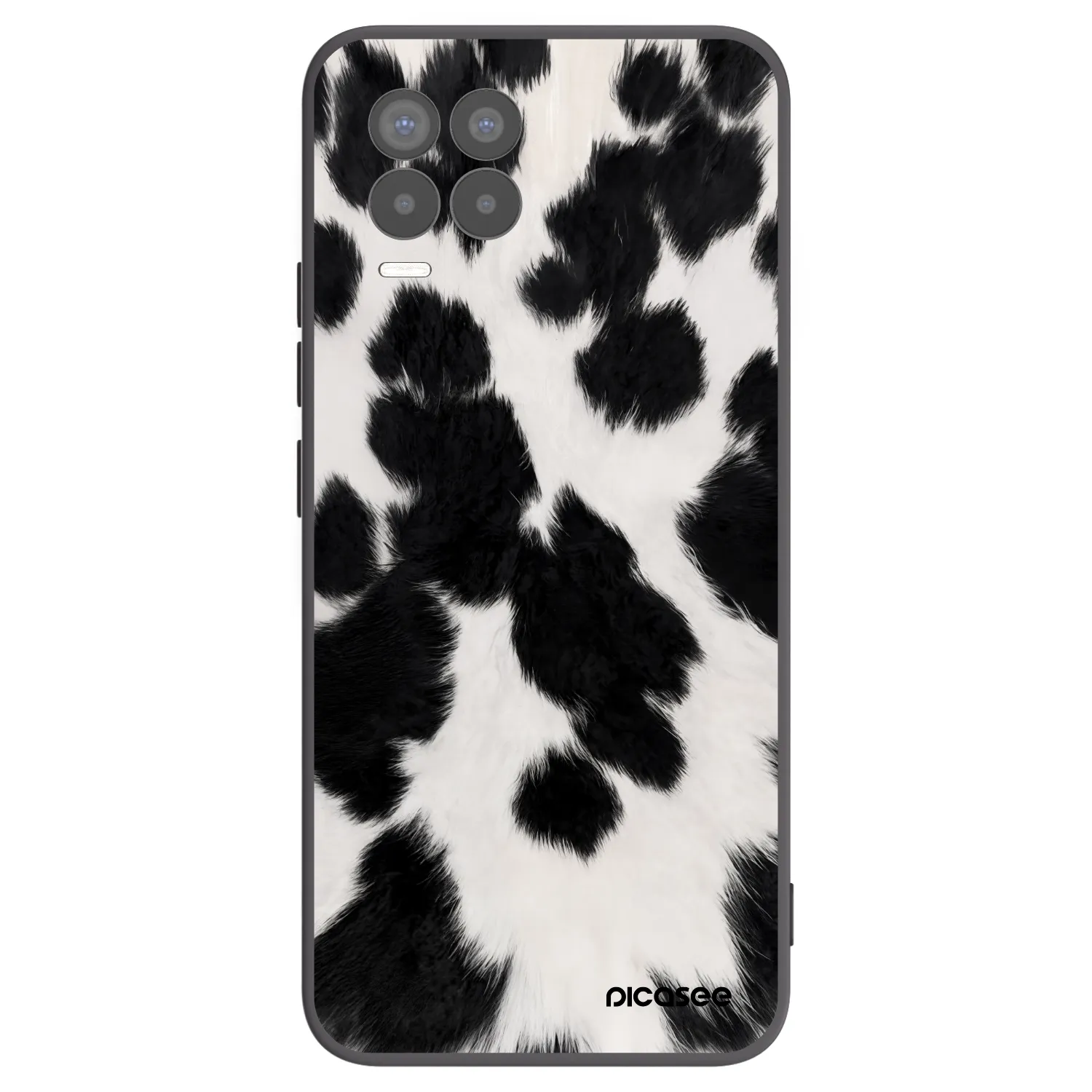 Picasee silikonski črni ovitek za Realme 8 Pro - Black Moo