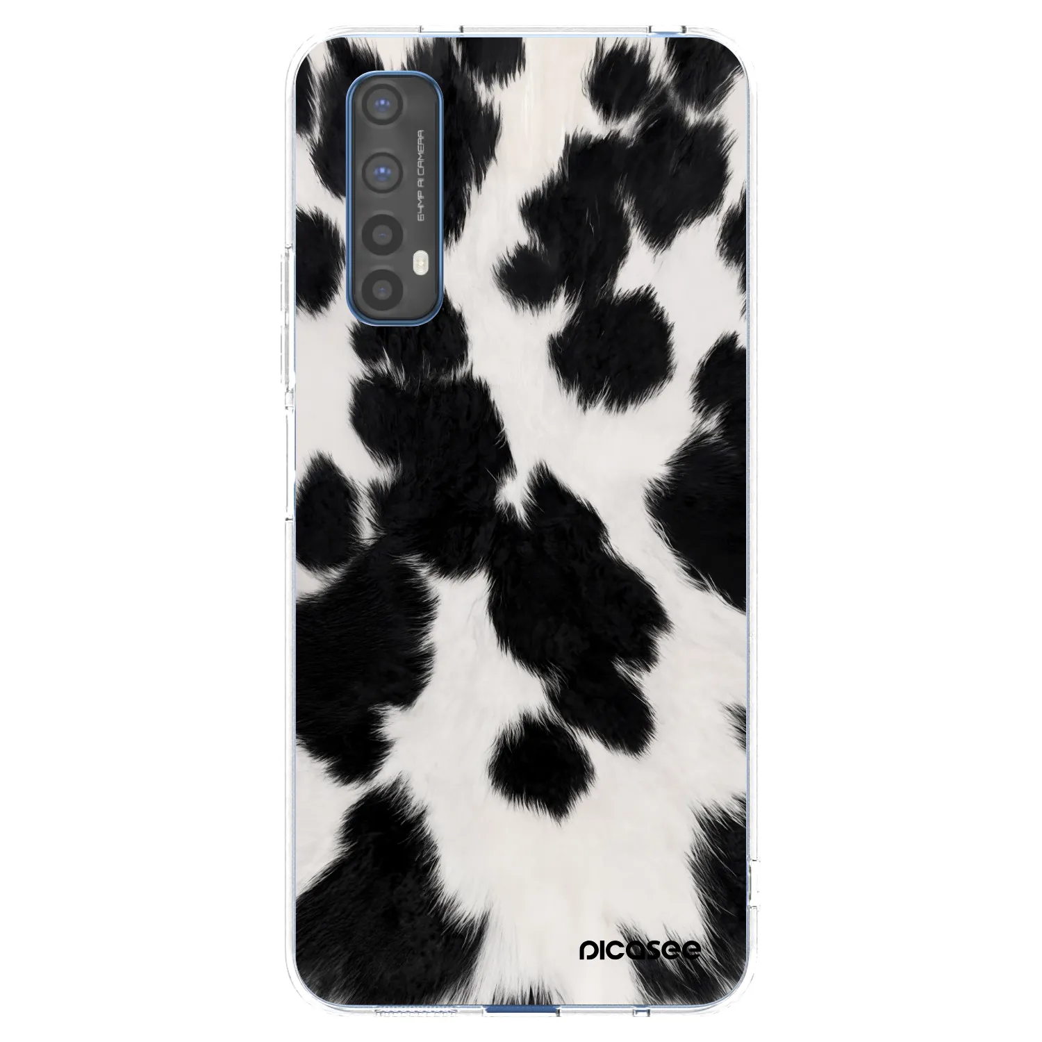 Picasee silikonski prozorni ovitek za Realme 7 - Black Moo