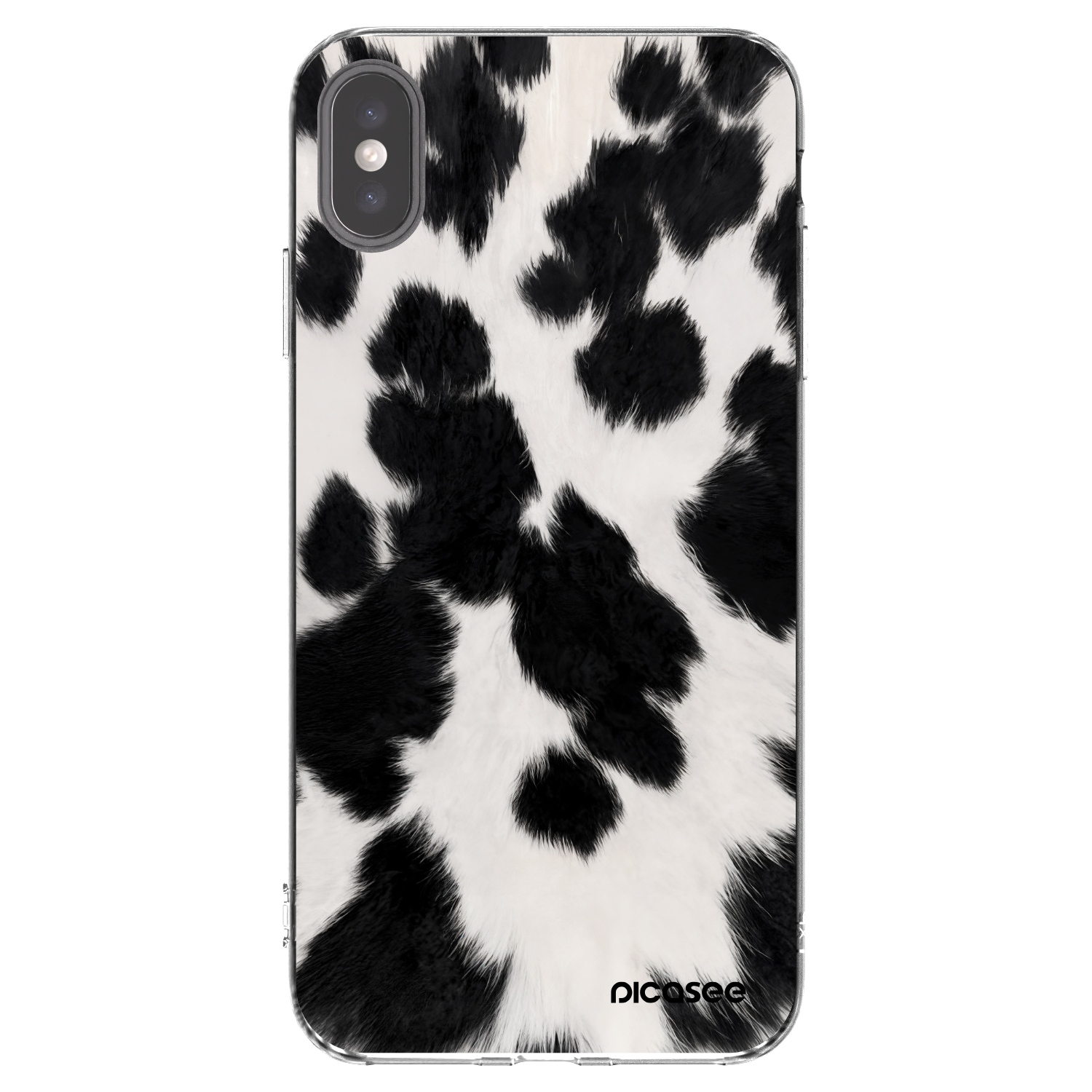 Picasee silikonski prozorni ovitek za Apple iPhone XS Max - Black Moo