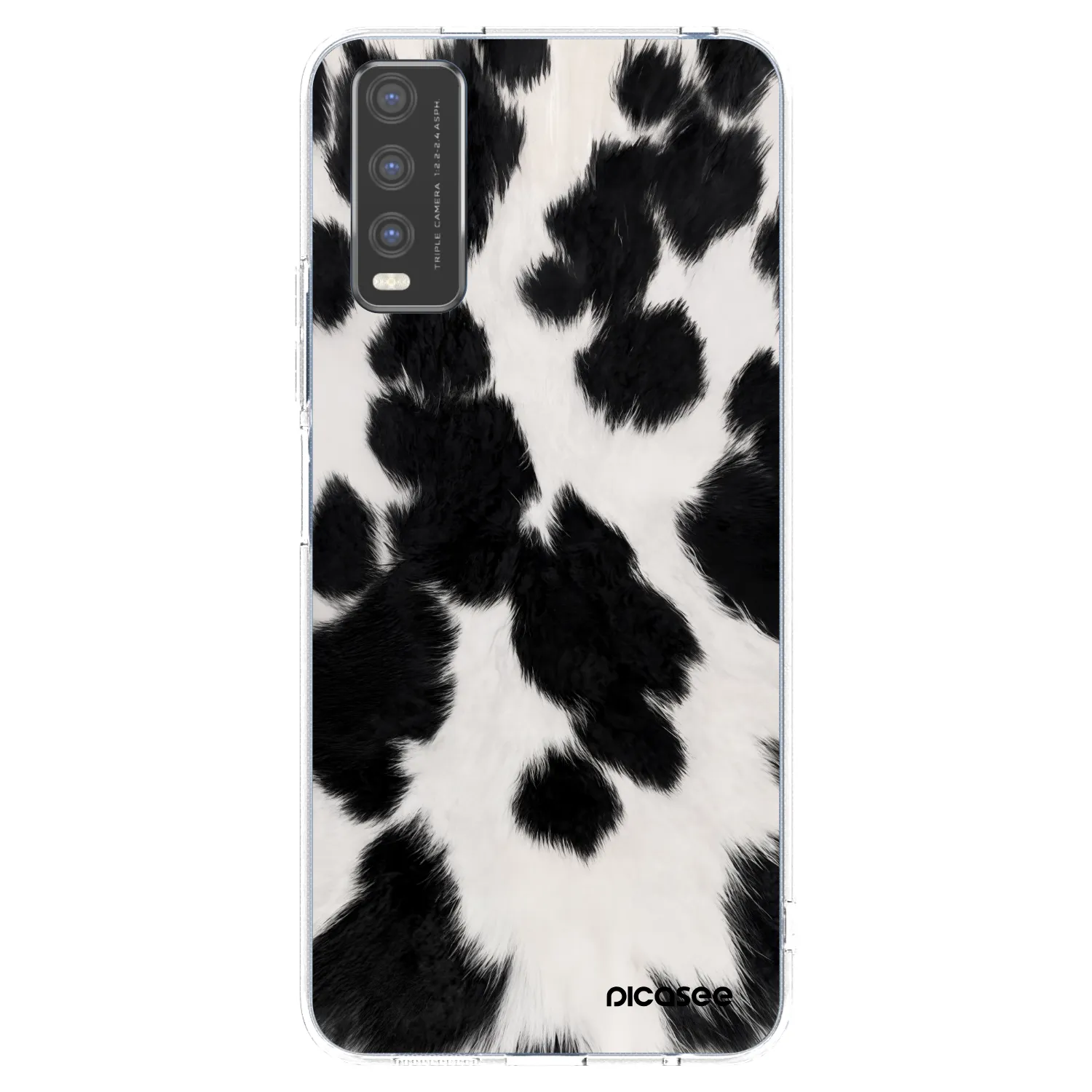 Picasee silikonski prozorni ovitek za Vivo Y20s - Black Moo