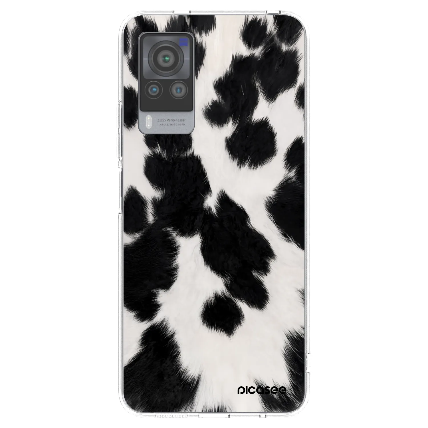 Picasee silikonski prozorni ovitek za Vivo X60 Pro 5G - Black Moo