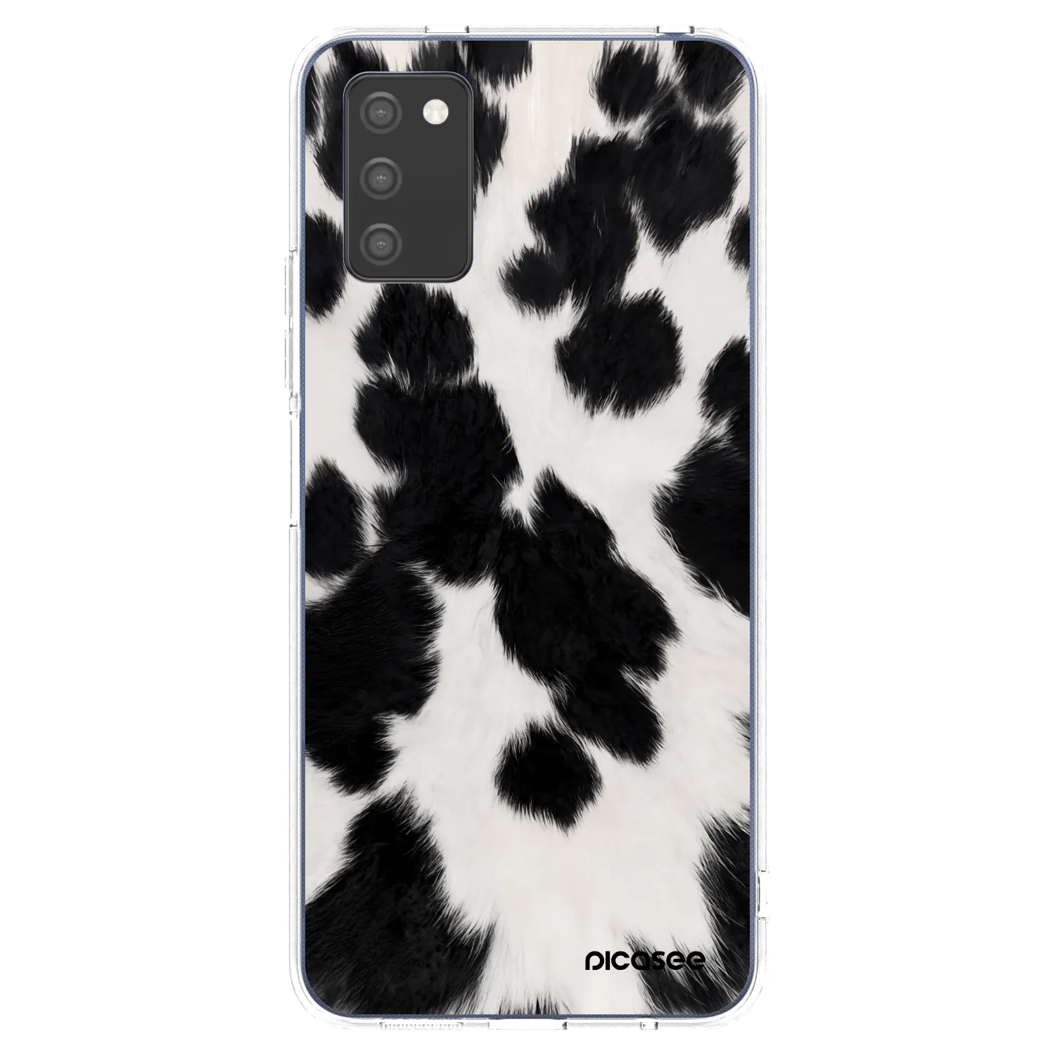 Picasee silikonski prozorni ovitek za Samsung Galaxy A03s A037G - Black Moo