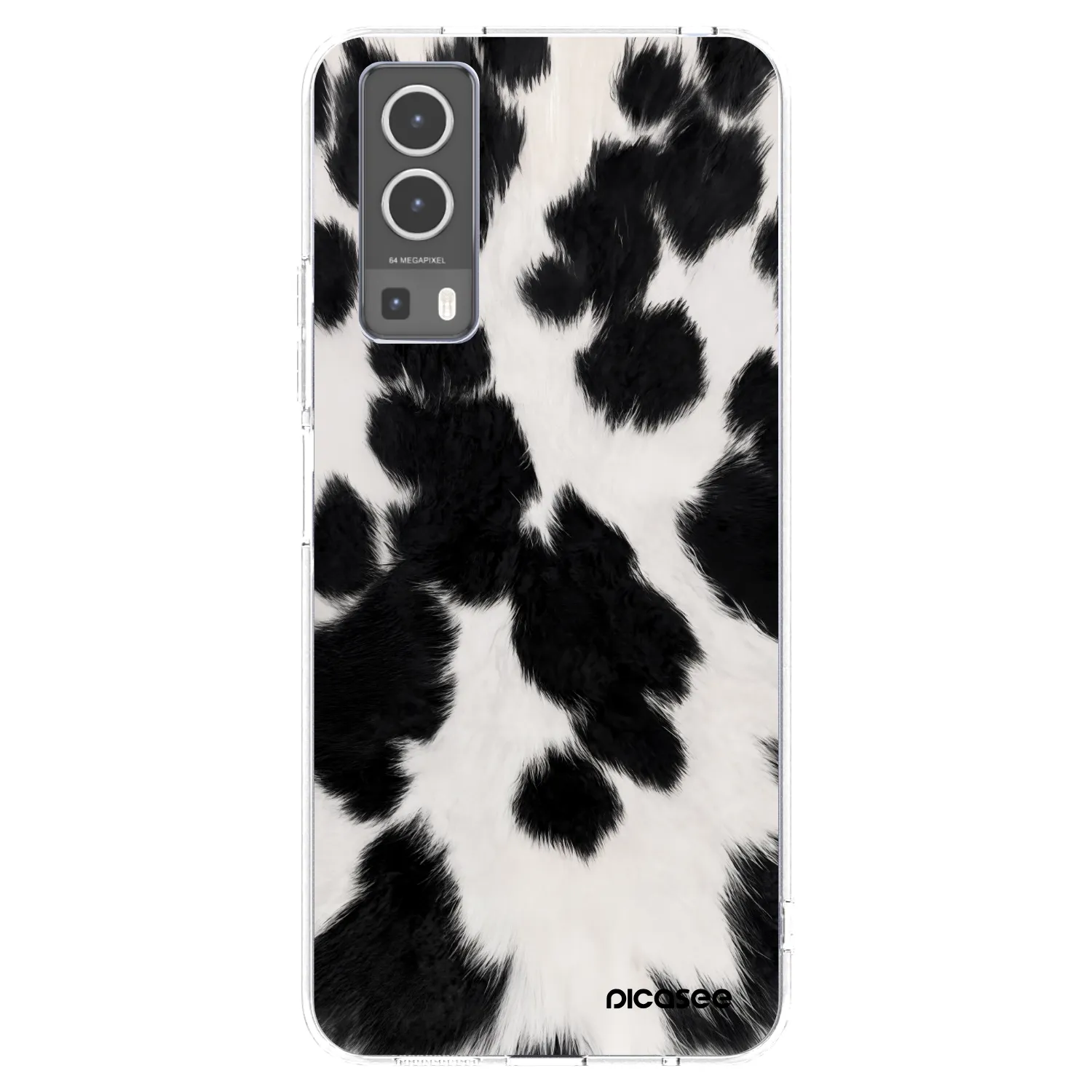 Picasee silikonski prozorni ovitek za Vivo Y72 5G - Black Moo