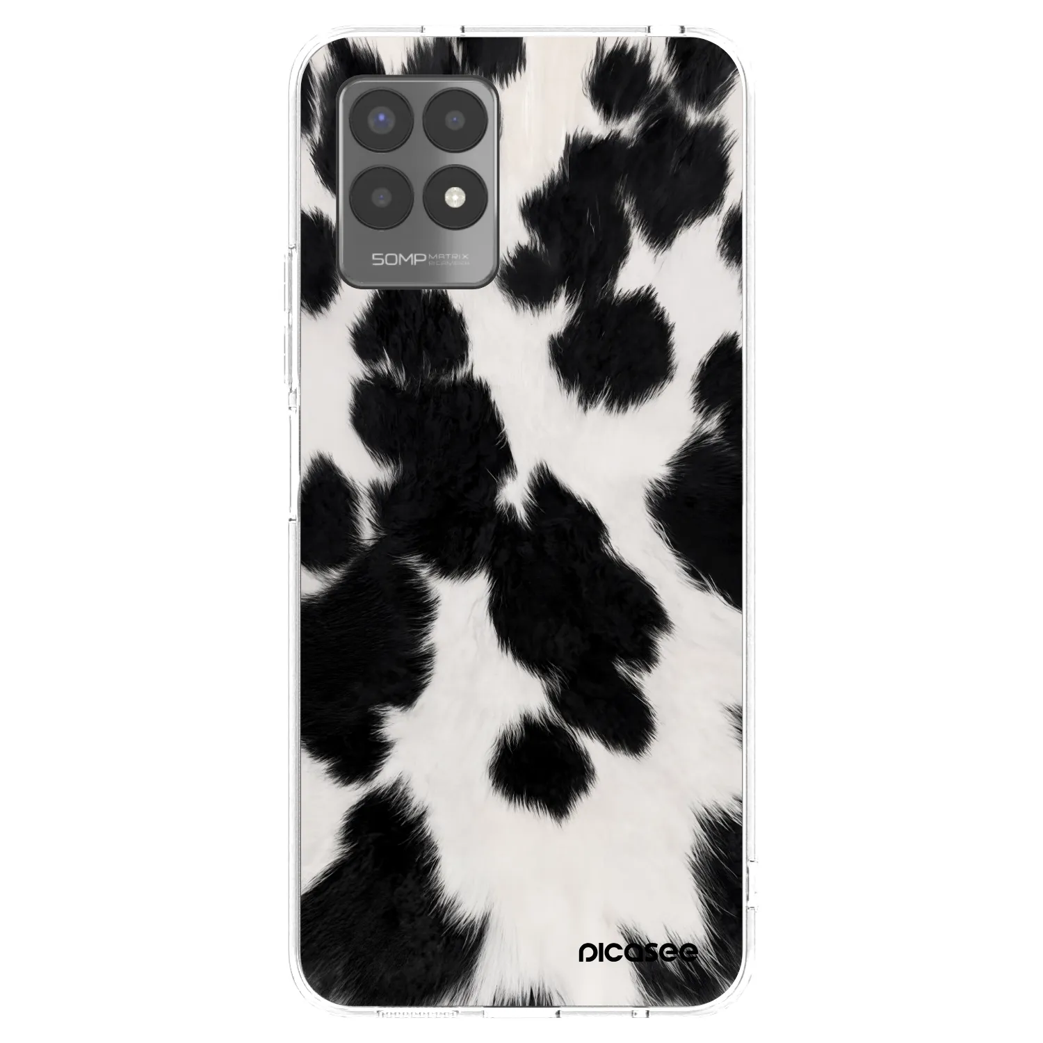 Picasee silikonski prozorni ovitek za Realme 8i - Black Moo