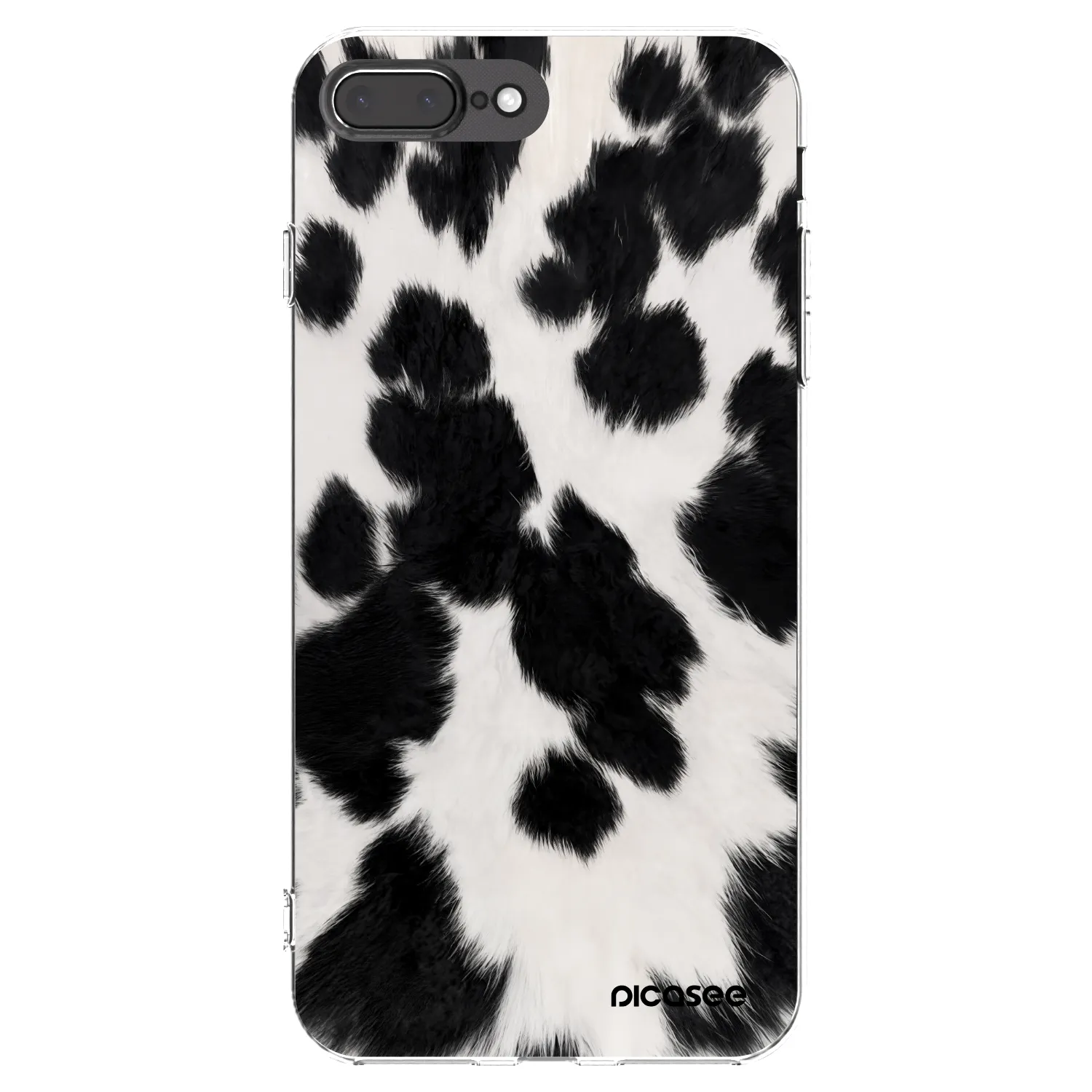 Picasee silikonski prozorni ovitek za Apple iPhone 7 Plus - Black Moo