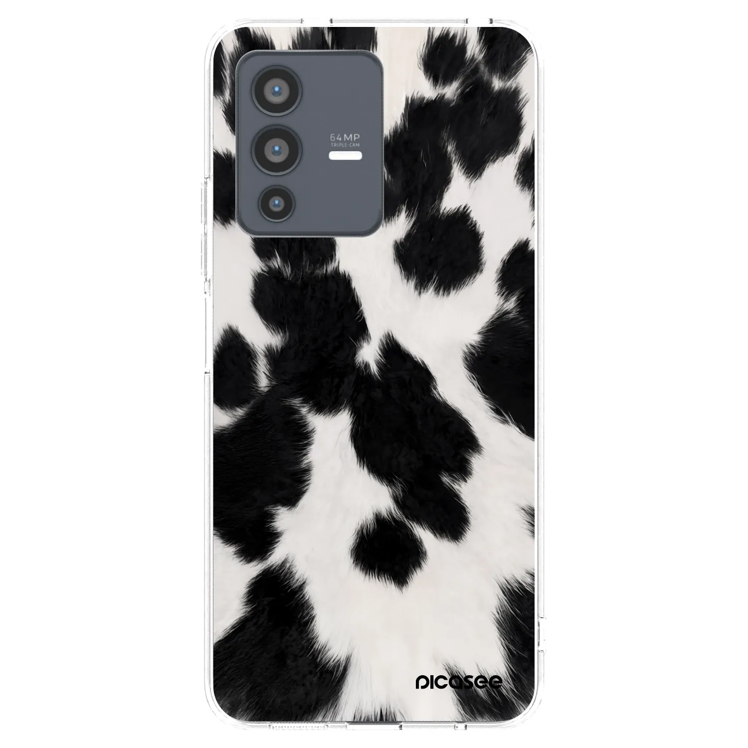 Picasee silikonski prozorni ovitek za Vivo V23 5G - Black Moo