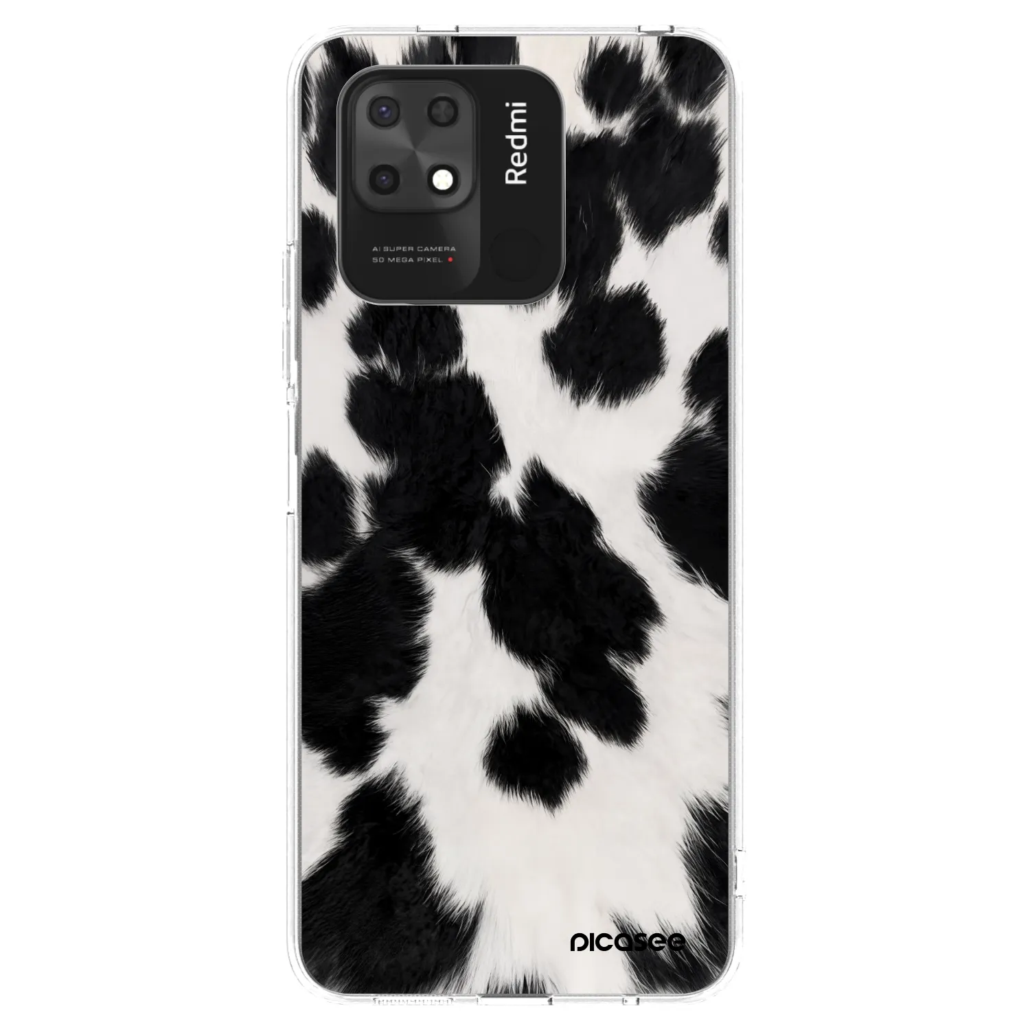 Picasee silikonski prozorni ovitek za Xiaomi Redmi 10C - Black Moo