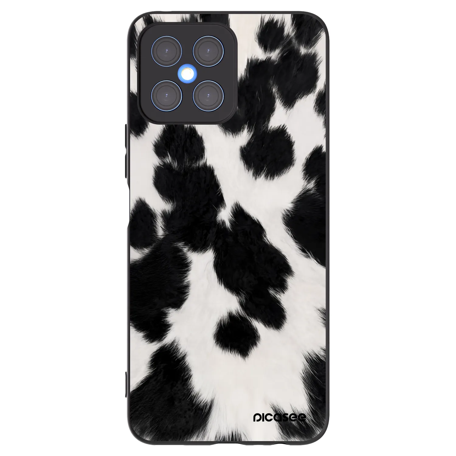 Picasee silikonski črni ovitek za Honor X8 4G - Black Moo