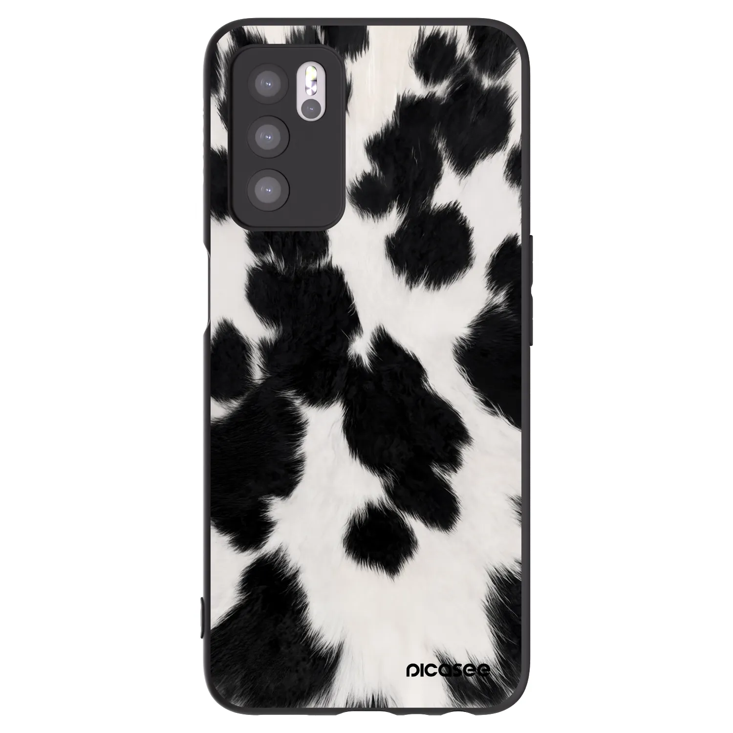 Picasee silikonski črni ovitek za OPPO A16s - Black Moo