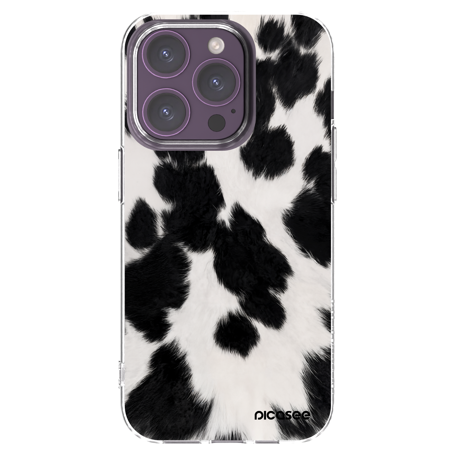 Picasee silikonski prozorni ovitek za Apple iPhone 14 Pro - Black Moo
