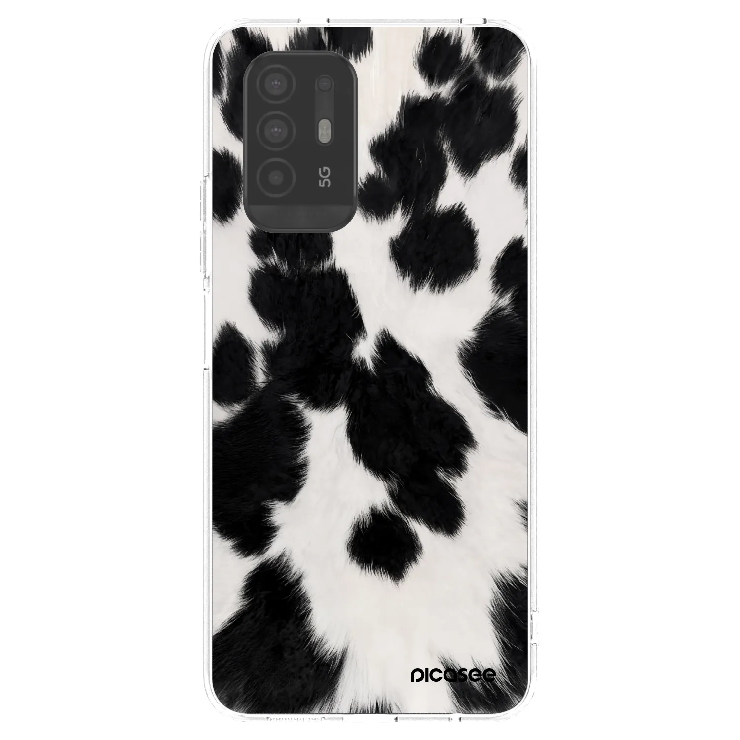 Picasee silikonski prozorni ovitek za OPPO A94 5G - Black Moo