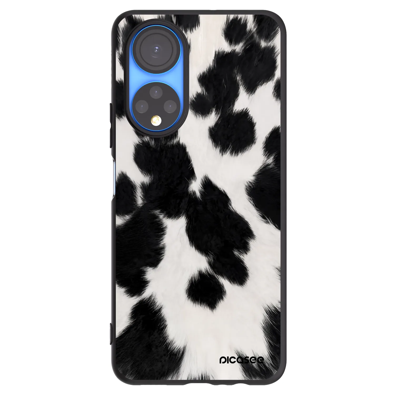 Picasee silikonski črni ovitek za Honor X7 - Black Moo