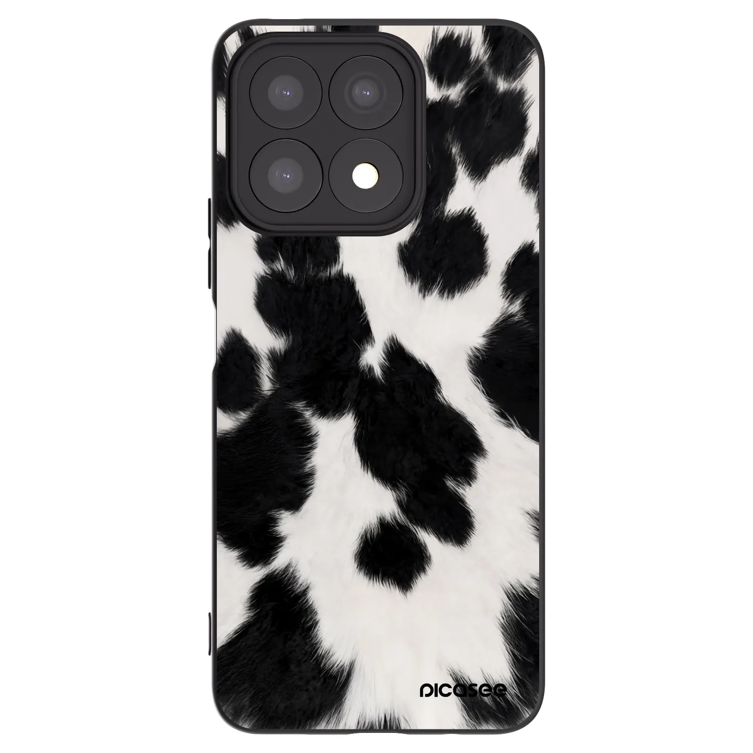 Picasee silikonski črni ovitek za Honor X8a - Black Moo