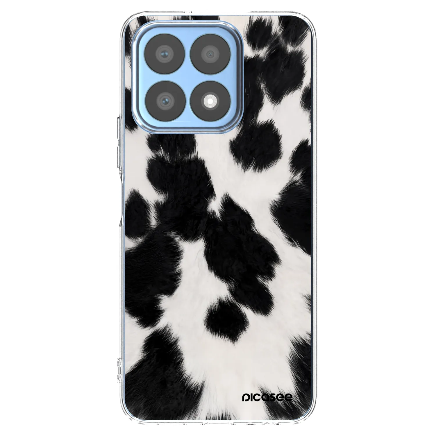 Picasee silikonski prozorni ovitek za Honor X8a - Black Moo