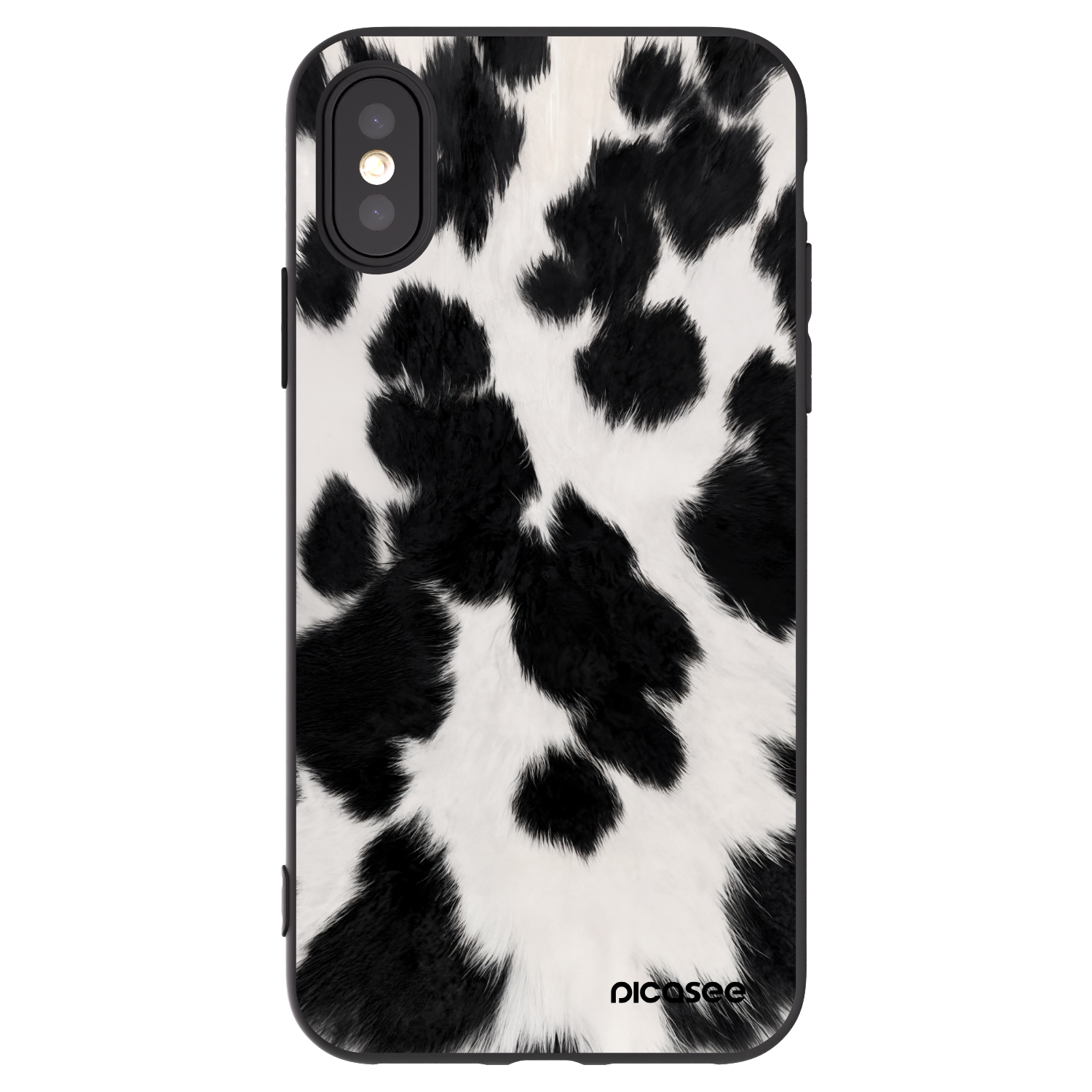 Picasee silikonski črni ovitek za Apple iPhone X/XS - Black Moo