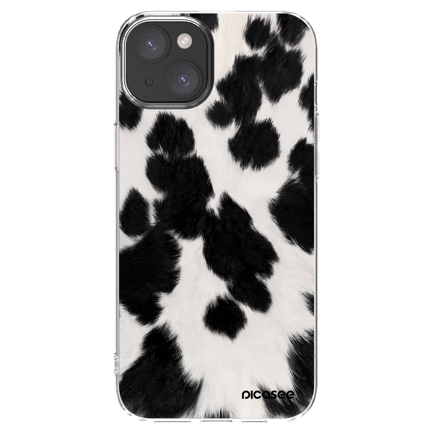 Picasee silikonski prozorni ovitek za Apple iPhone 15 Plus - Black Moo