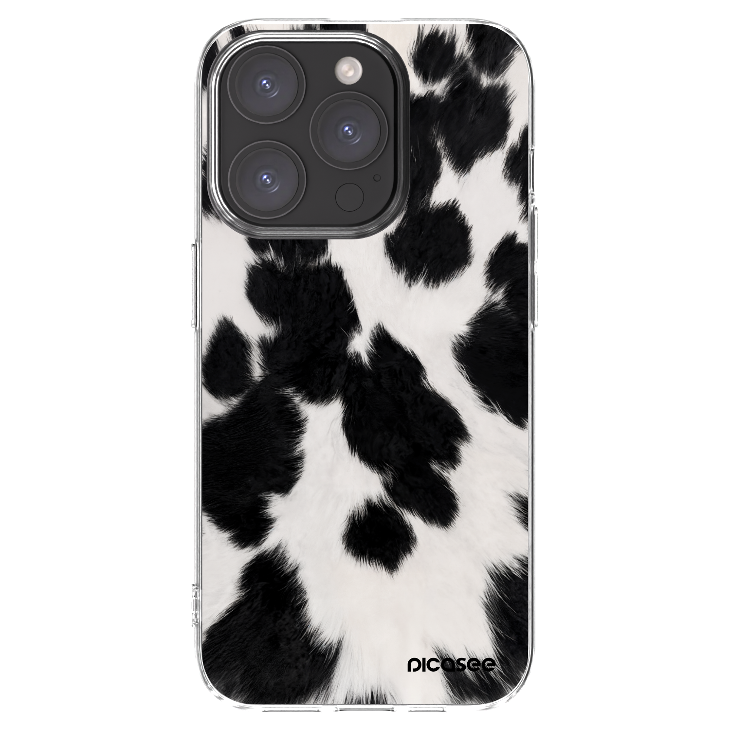 Picasee silikonski prozorni ovitek za Apple iPhone 15 Pro - Black Moo