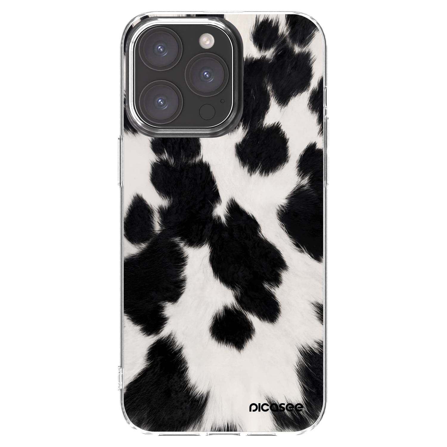 Picasee silikonski prozorni ovitek za Apple iPhone 15 Pro Max - Black Moo