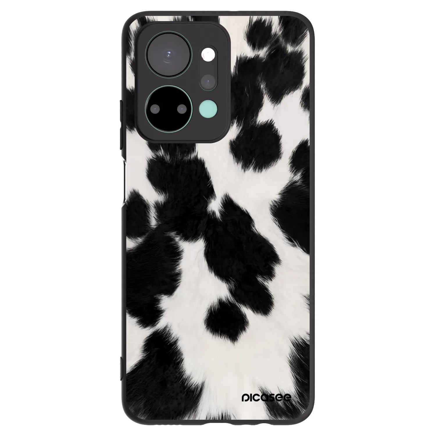 Picasee silikonski črni ovitek za Honor X7a - Black Moo