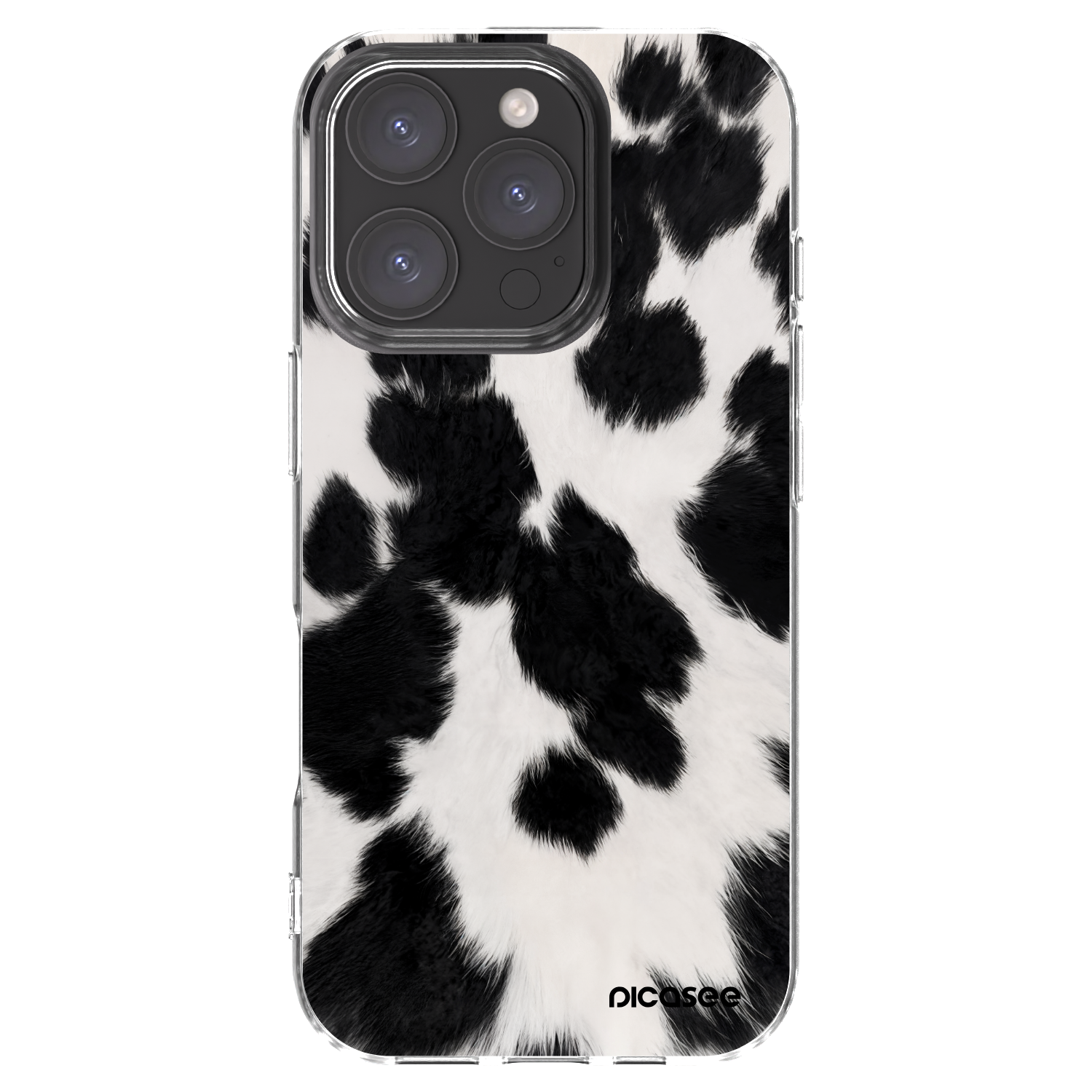 Picasee silikonski prozorni ovitek za Apple iPhone 16 Pro - Black Moo
