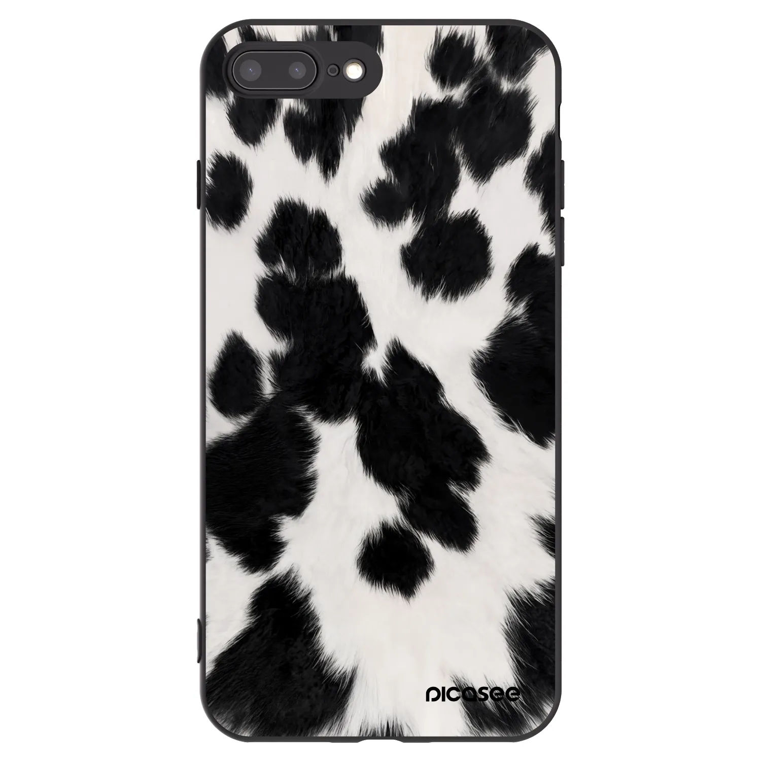 Picasee silikonski črni ovitek za Apple iPhone 7 Plus - Black Moo