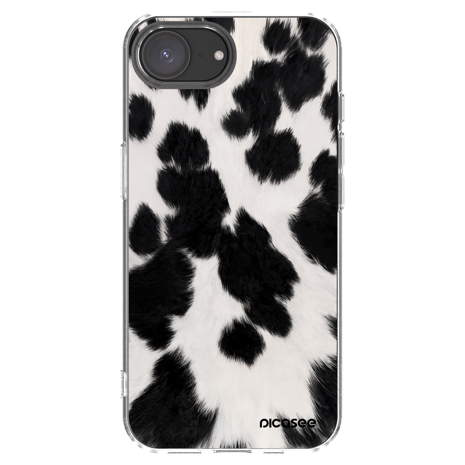 Picasee silikonski prozorni ovitek za Apple iPhone 16e - Black Moo