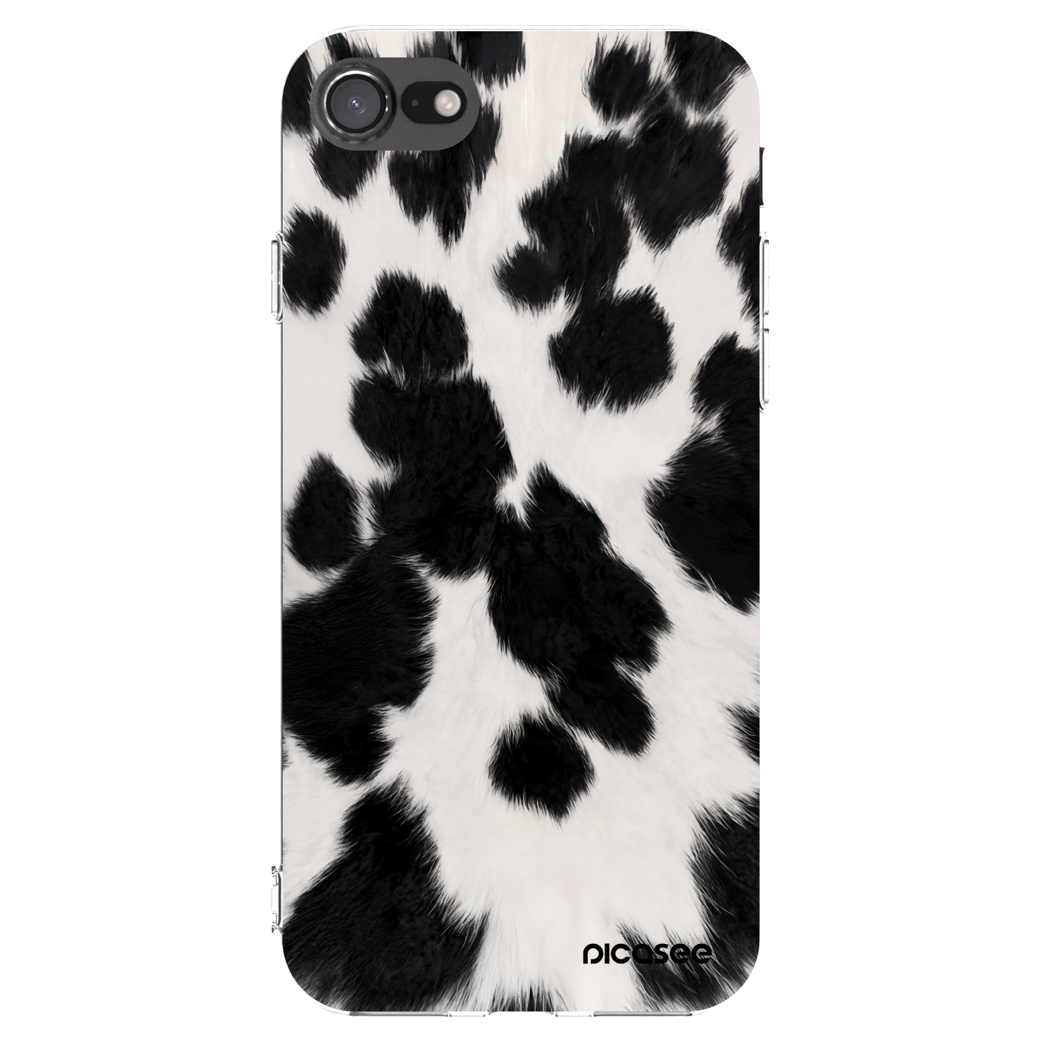 Picasee silikonski prozorni ovitek za Apple iPhone 7 - Black Moo