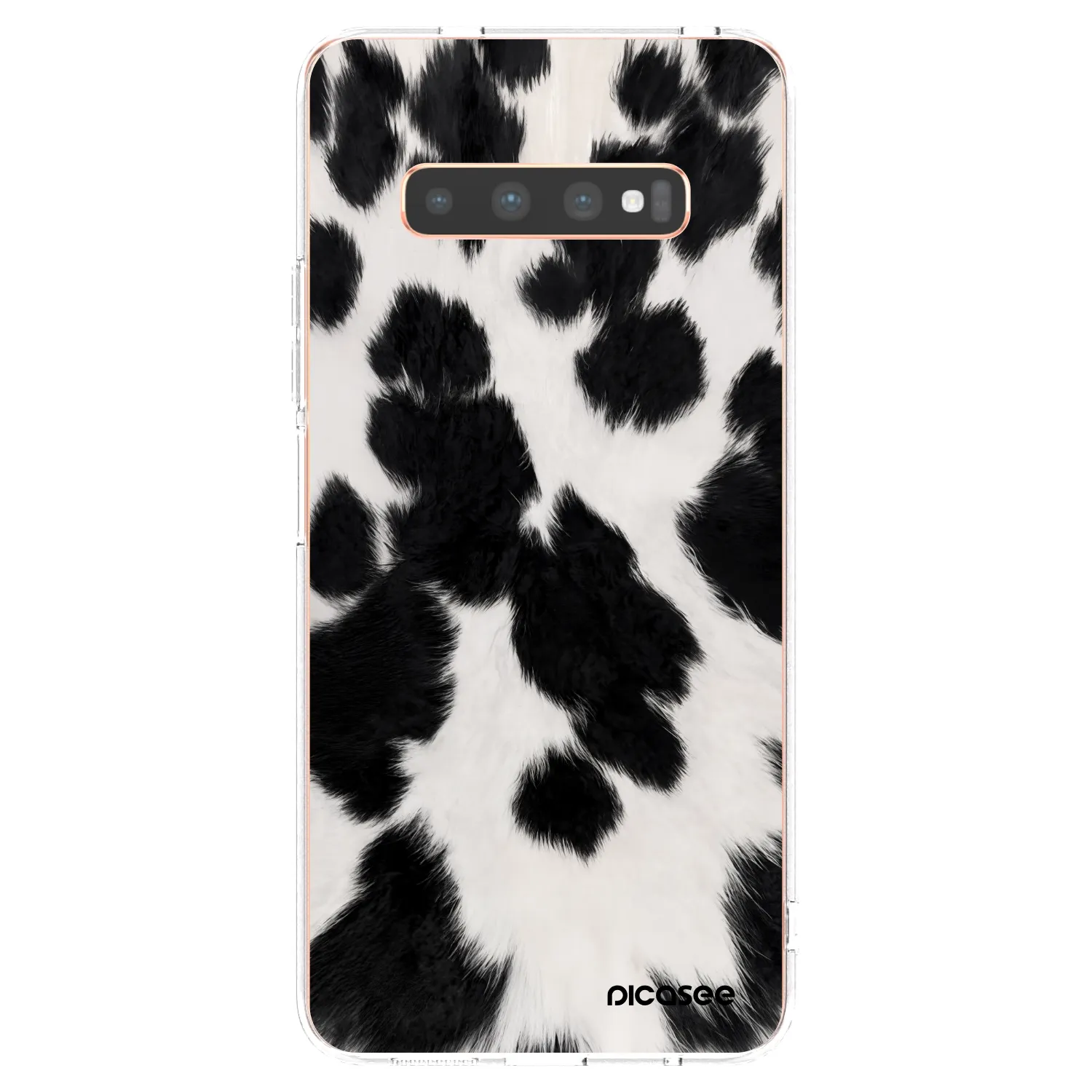 Picasee silikonski prozorni ovitek za Samsung Galaxy S10 Plus G975 - Black Moo