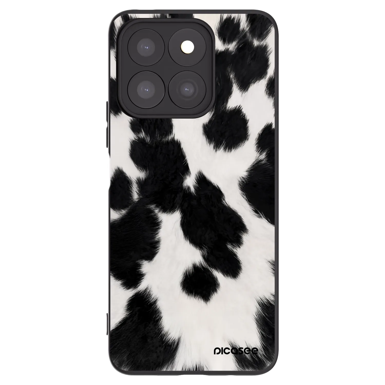 Picasee silikonski črni ovitek za Honor X8c - Black Moo