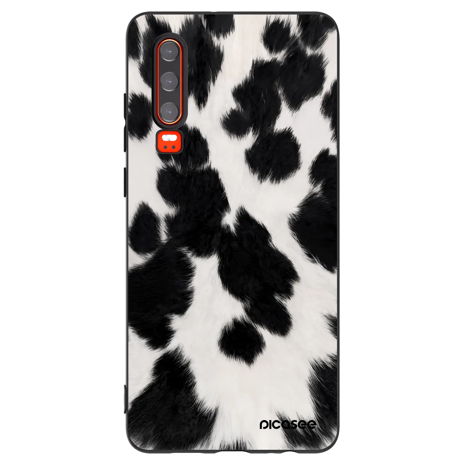 Picasee silikonski črni ovitek za Huawei P30 - Black Moo